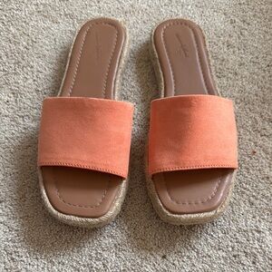 Women's Orange Slide Sandals